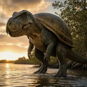 Sea turtle + Tyrannosaurus rex
